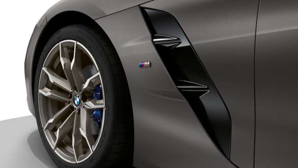 G29 BMW Z4 M40i敞篷跑車,Air Breather車側導流造型飾板 G29 BMW Z4 M40i敞篷跑車,BMW Individual Frozen grey銀粉漆,Air Breather車側導流氣孔,特寫