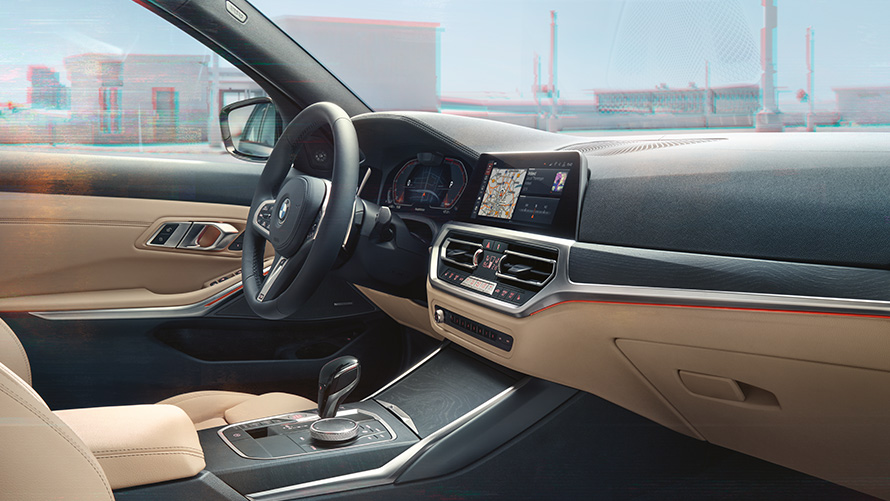 G21 BMW 3系列Touring,前座和駕駛艙,乘客座視角 G21 BMW 3系列Touring,前座和駕駛艙,乘客座視角