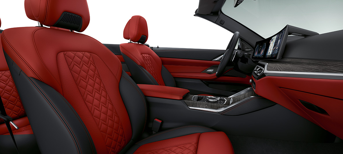 BMW 4系列敞篷跑車 BMW Individual Fiona Red/Black全真皮座椅 G23 BMW 4系列敞篷跑車的BMW Individual Fiona Red/Black全真皮座椅 G23