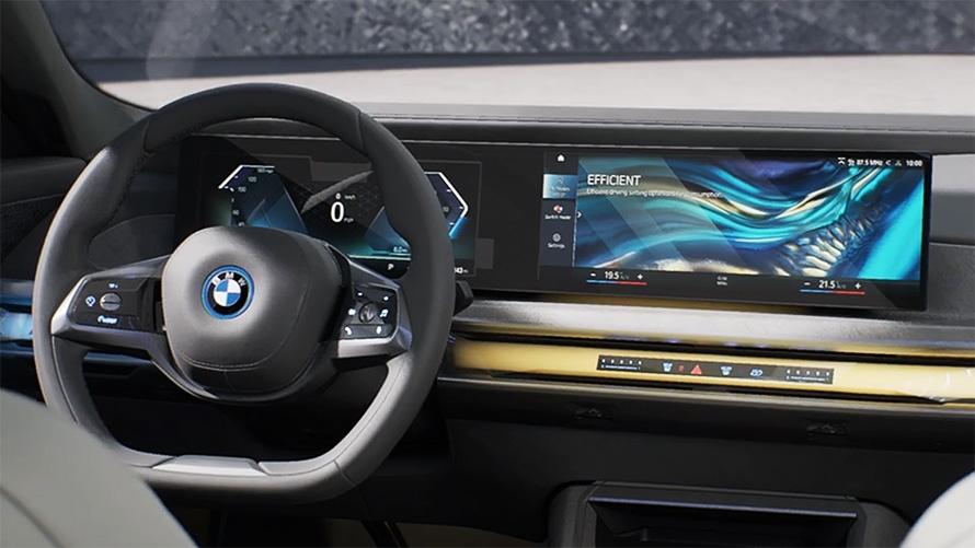 G70 BMW i7純電旗艦房車，影片中的智慧內裝