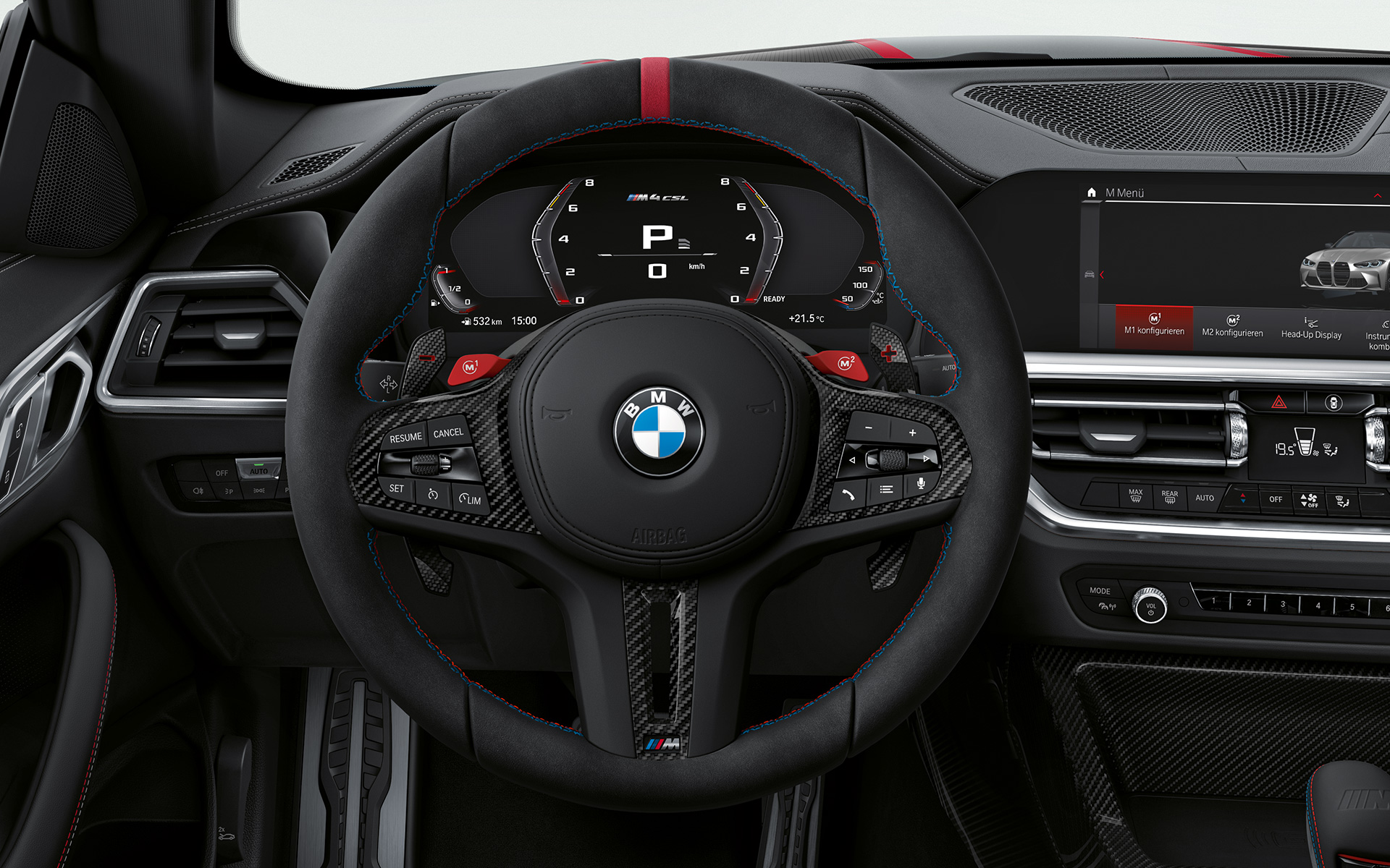 G82 BMW M4 CSL,M Alcantara麂皮方向盤 G82 BMW M4 CSL,內裝,M Alcantara麂皮方向盤