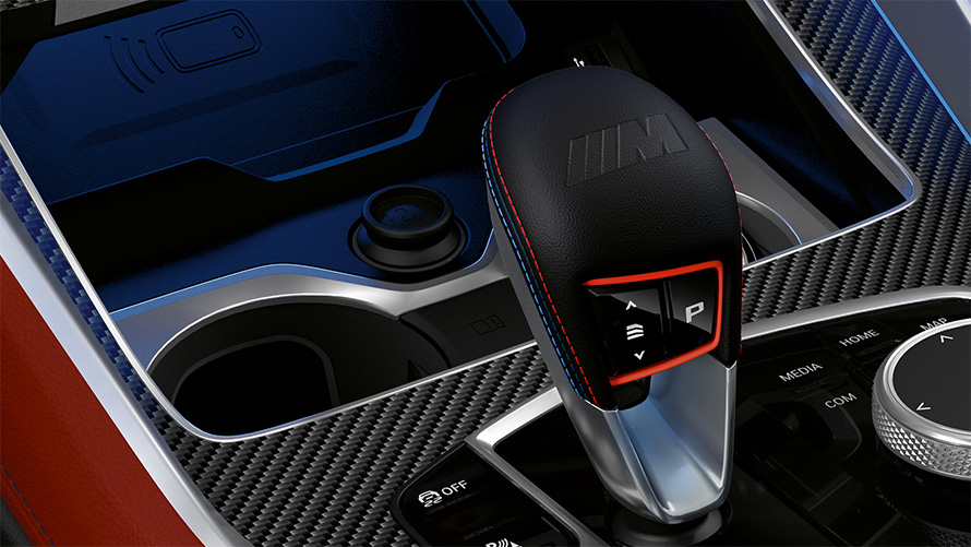 F96 BMW X6 M Competition，M專屬皮革排檔桿