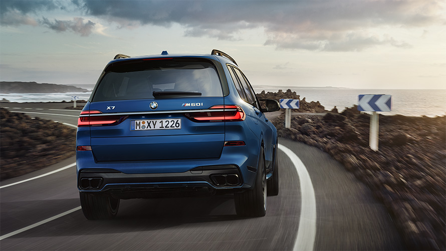 G07 BMW X7 M60i LCI，Frozen Marina Bay Blue，M碳纖維後視鏡蓋