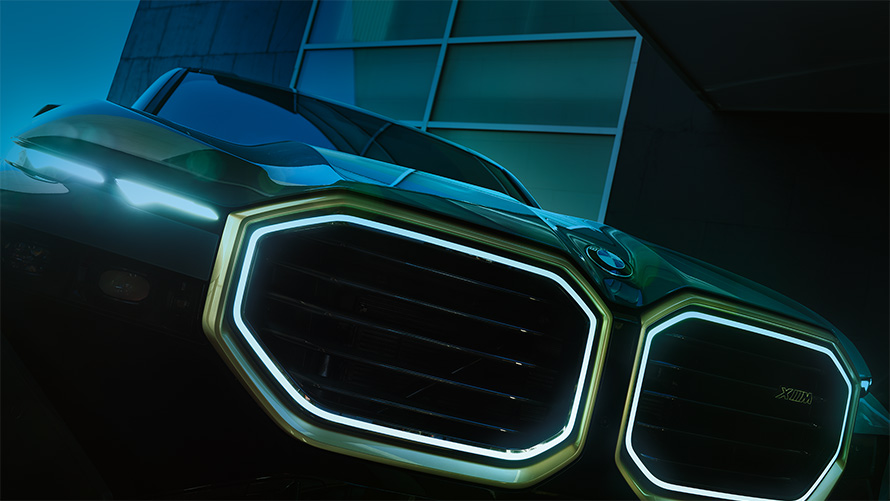 G09 BMW XM，外觀，引擎蓋及雙腎型水箱護罩