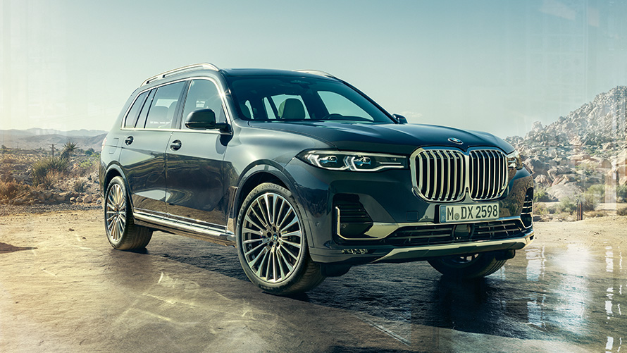 第一代G07 BMW X7,靜止,四分之三車頭視角 BMW X系列,第一代G07 BMW X7,靜止,四分之三車頭視角
