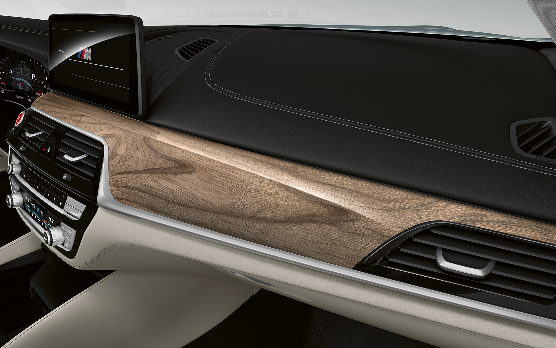 BMW Individual Sen Light Brown木紋飾板特寫 BMW Individual Sen Light Brown木紋飾板特寫