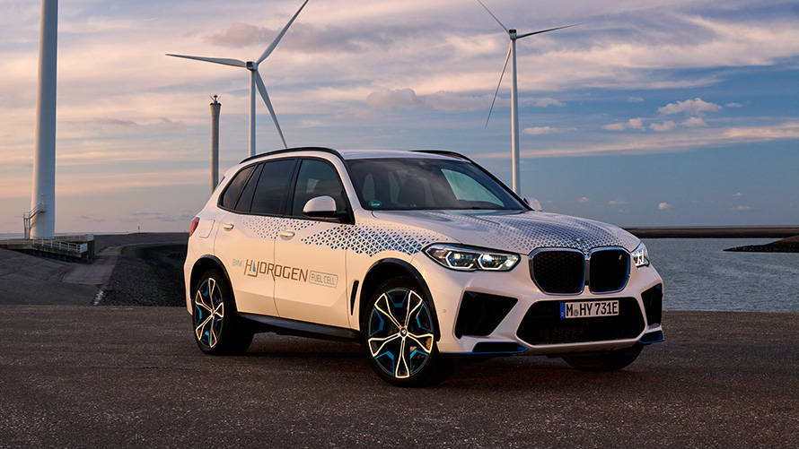 BMW氫燃料電池車G05 FCEV BMW氫燃料電池車,G05 FCEV,四分之三車頭視角