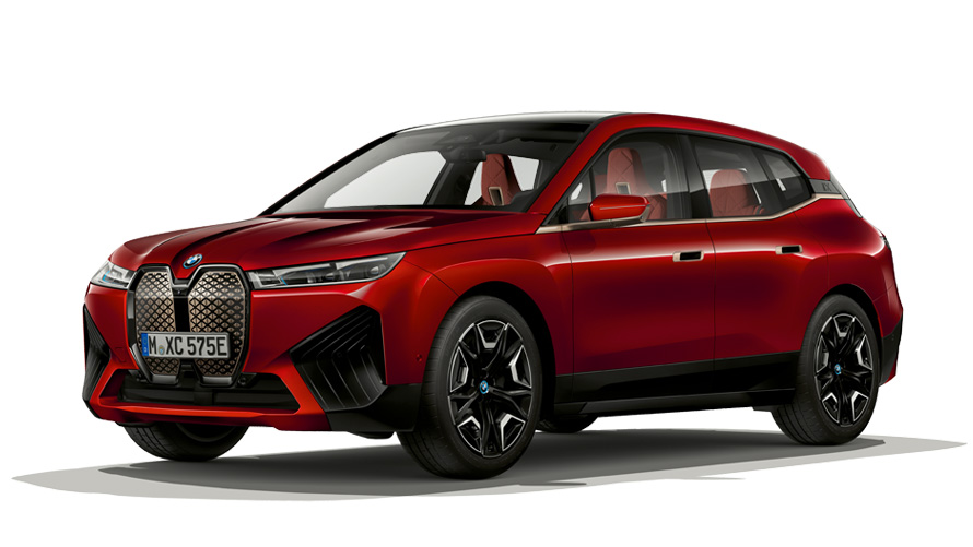 BMW iX棚內照，四分之三車頭視角