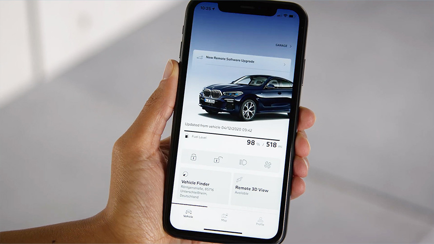 手持智慧型手機視角,My BMW App 遠端軟體升級,手持智慧型手機視角,My BMW App