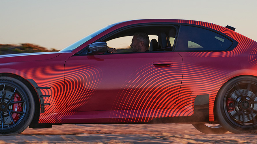 BMW M2 G87 2023，BMW M Performance加裝品，M Performance車身側影貼紙