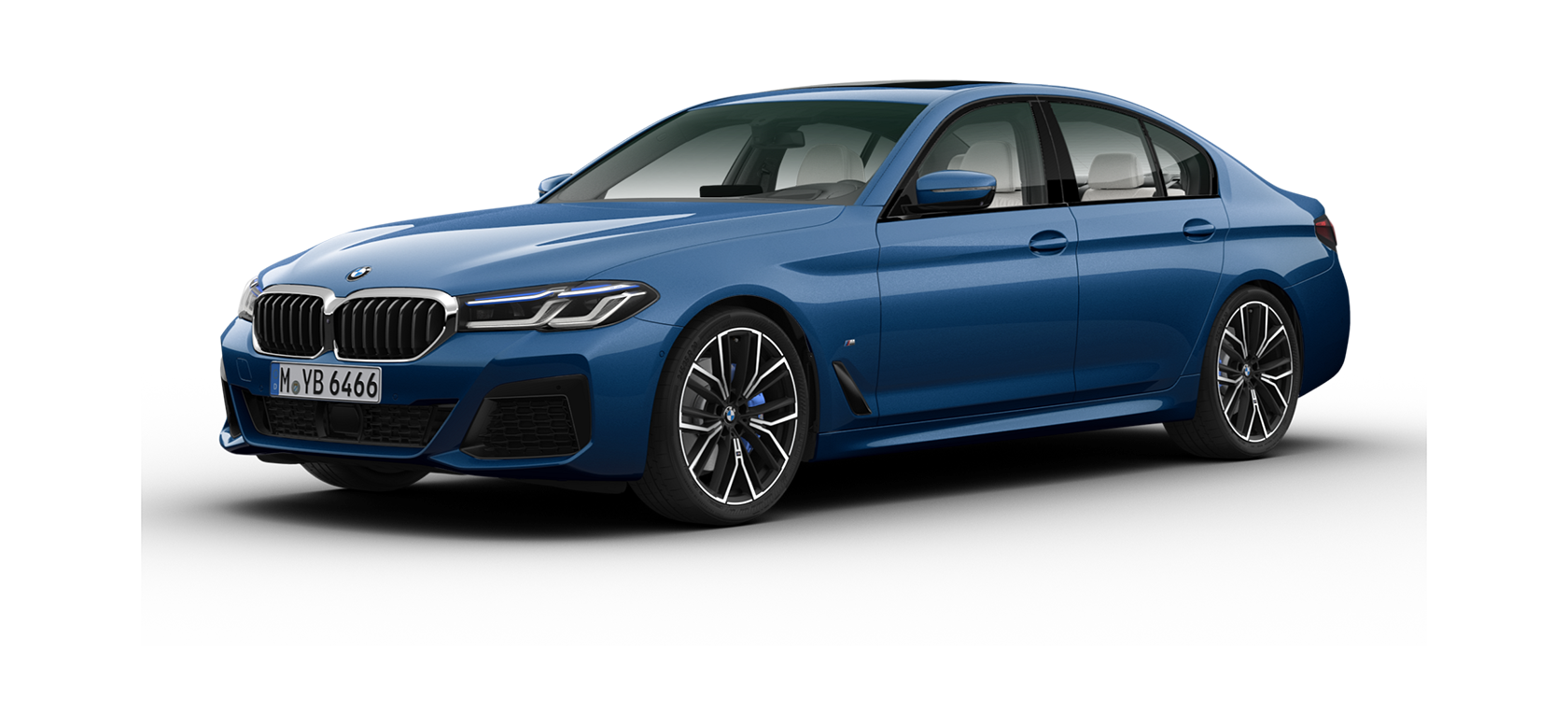 BMW 5 Series Sedan G30 standing BMW 5 Series Sedan G30 Facelift 2020 three-quarter front view standing